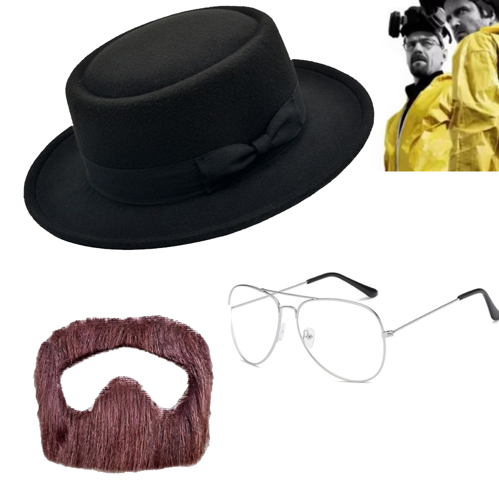 Men'S Accessories Glasses - مجموعة لحية وقبعة ونظارات تنكرية لوالتر