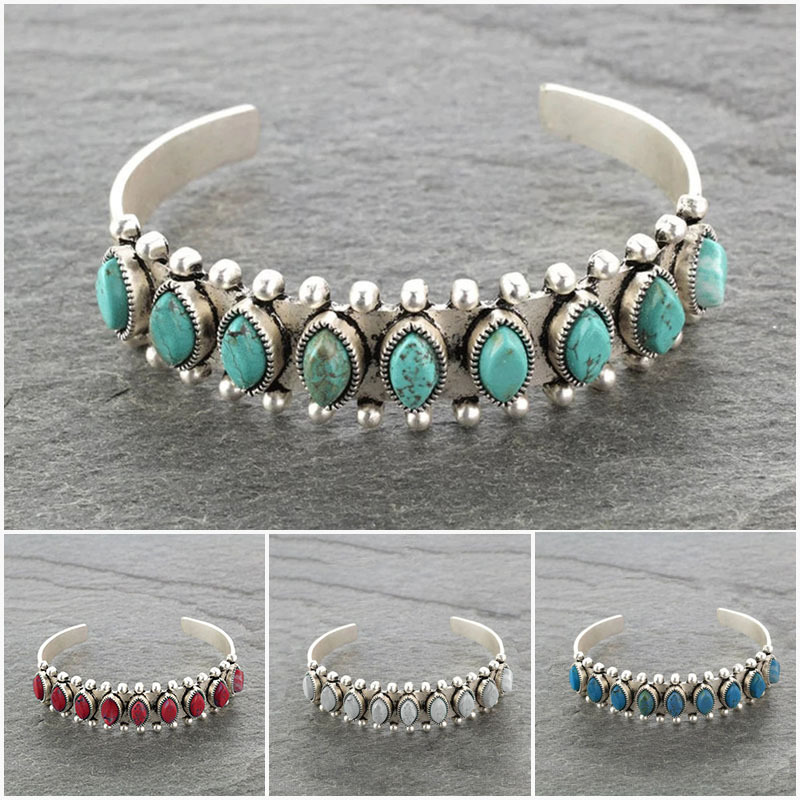 Men Accessories India - خمر التبت الفيروز سوار للنساء الرجال