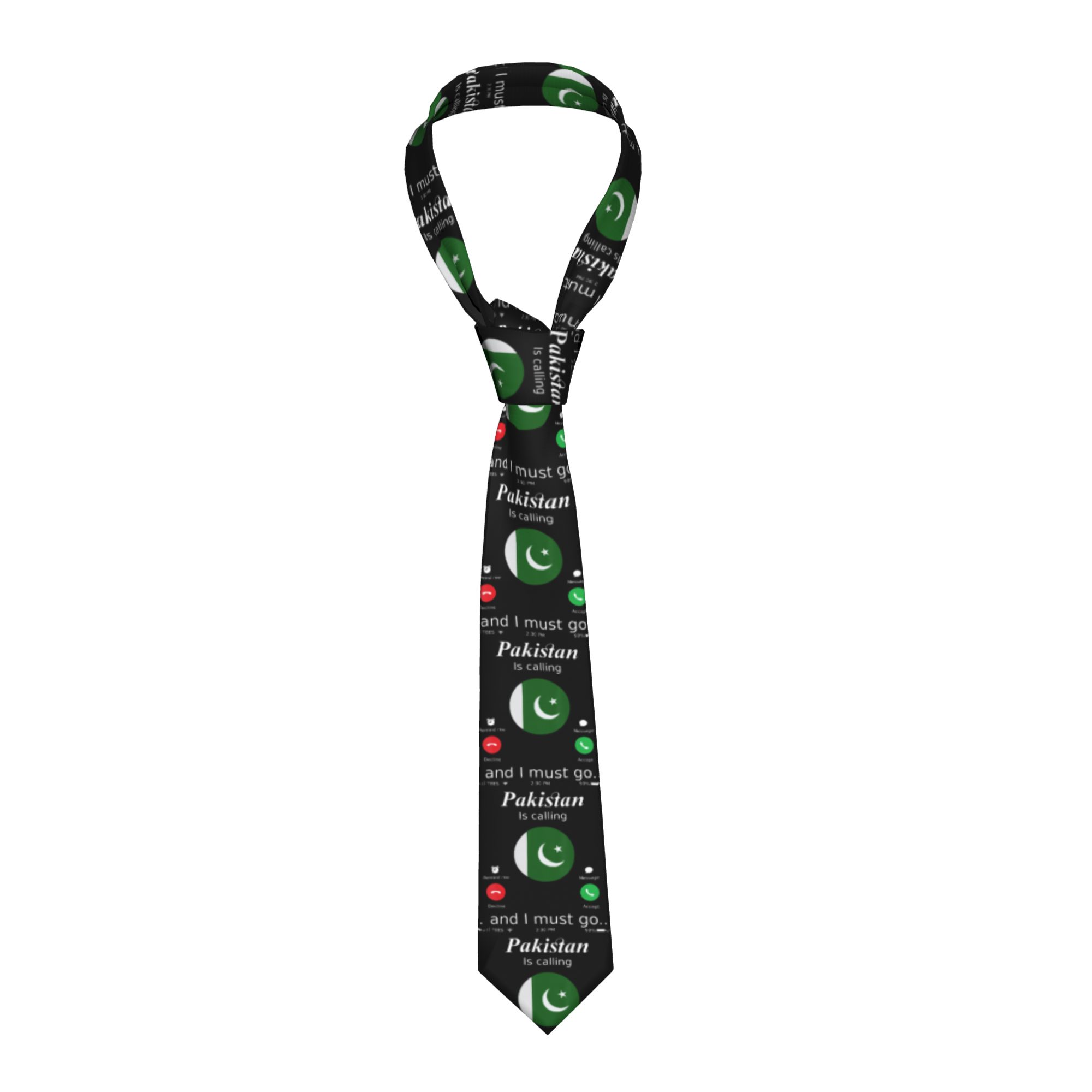 Men Accessories In Pakistan - ربطة عنق بعلم باكستان بتصميم 'باكستان