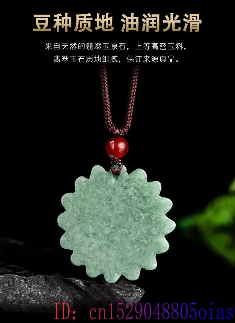 الأخضر الجاديت عباد الشمس قلاد - مراجعة Men Accessories Jewelry وسعره