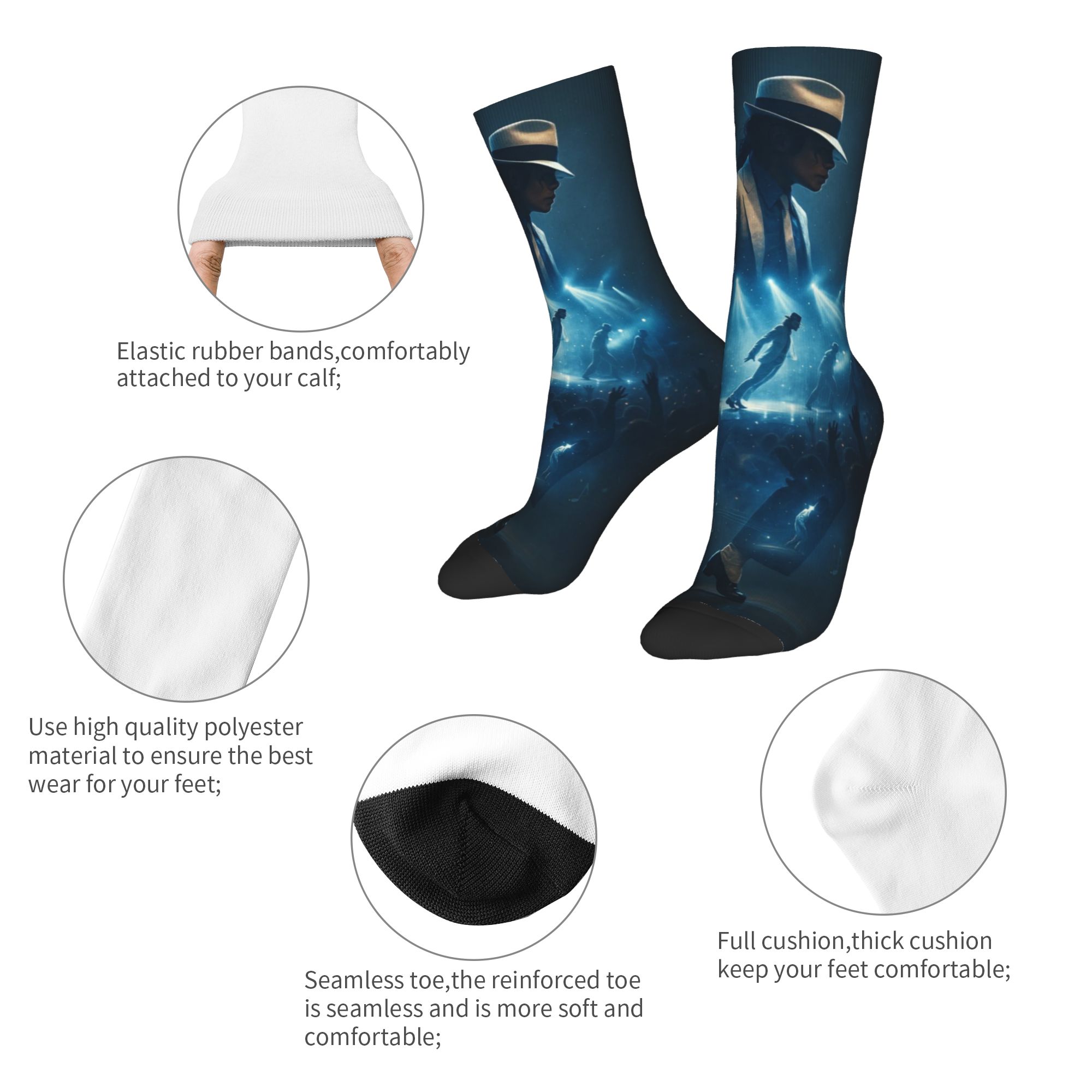 جوارب مايكل جاكسون ملك البوب ل - مراجعة Men Accessories Ideas وسعره